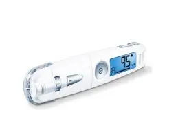 Produktbild: Beurer GL 50 Blutzuckermessgerät mg/dl (Weiß, 3 in 1: Messgerät, Stechhilfe und USB Anschluss zur Auswertung und Beobachtung der Blutzuckerwerte)