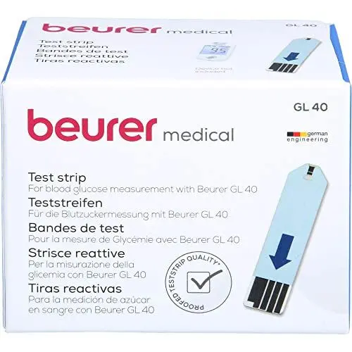 Produktbild: Beurer Gl40 Blutzuckerteststreifen 50 stk