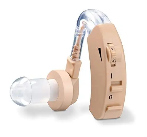 Produktbild: Beurer HA 20 Hörgeräuschverstärker mit ergonomischer Passform hinter dem Ohr, individuelle Anpassung an den Gehörgang, Lautstärke stufenlos regelbar