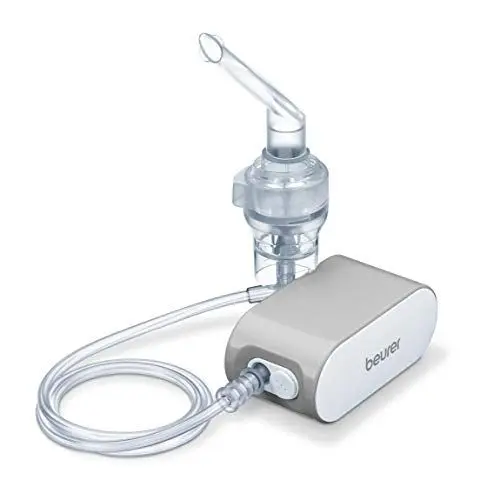 Produktbild: Beurer IH 58 Inhalator mit Kompressor-Drucklufttechnologie, leise, klein und leicht, zur Behandlung der oberen und unteren Atemwege mittels Verneblung von flüssigen Medikamenten