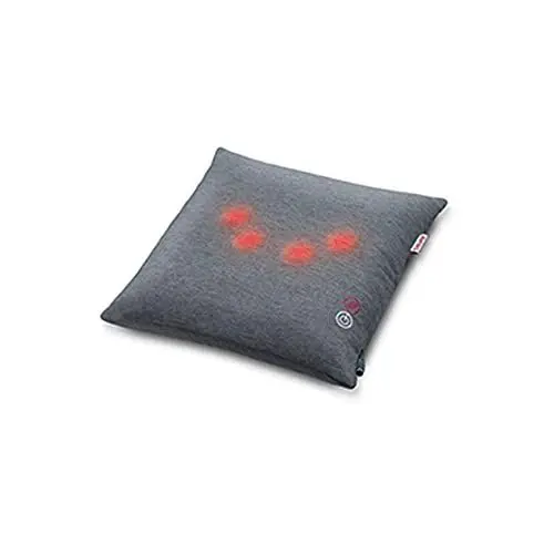 Produktbild: Beurer MG 135 Shiatsu-Massagekissen mit Wärmefunktion, 4 Massageköpfe, Abschaltautomatik, waschbarer Bezug, für Schultern, Nacken, Rücken und Beine, 40 x 40 cm
