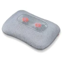 Produktbild: Beurer MG 145 Massagekissen, Rücken-Nacken-Massagegerät für eine entspannende Shiatsu Massage, Wärmefunktion, waschbarer Bezug, 4 Massageköpfe, grau, 34 x 23 cm | 1er Pack