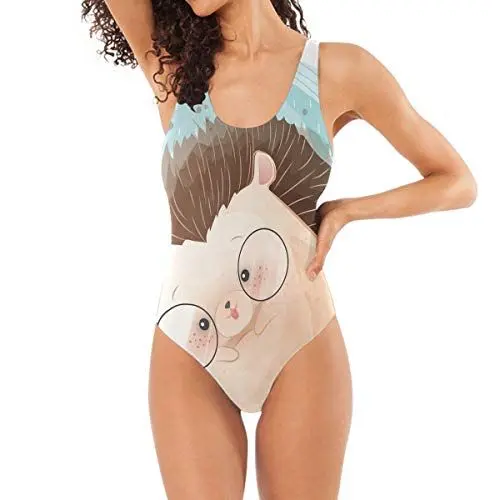Produktbild: BEUSS Igelschmetterling Badeanzug Damen Badeanzüge Einteilier Bademode Sportlich Schwimmanzug Monokini für Mädchen