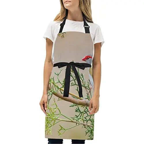 Produktbild: BEUSS Papageienbaum Vogel Schürze für Das Kochen Küchenschürze Latzschürze Kochschürze mit 2 Taschen Verstellbarer Umhängeband für Backmänner Kellner Männer Frauen Koch