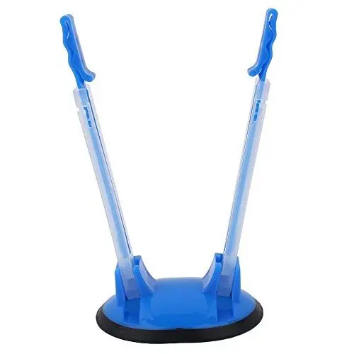 Produktbild: Beutelhalter für Ziploc-Beutel – Hands Baggy Rack Clip Küche Lebensmittelaufbewahrung Beutelöffner Halter Anti-Rutsch ((Blau))