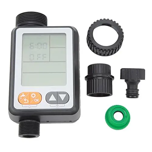 Produktbild: Bewässerungstimer, Automatischer Bewässerungstimer, Flexible Gartenbewässerung mit 3-Zoll-Display und Regenverzögerung, Kindersteuerung, Zubehör