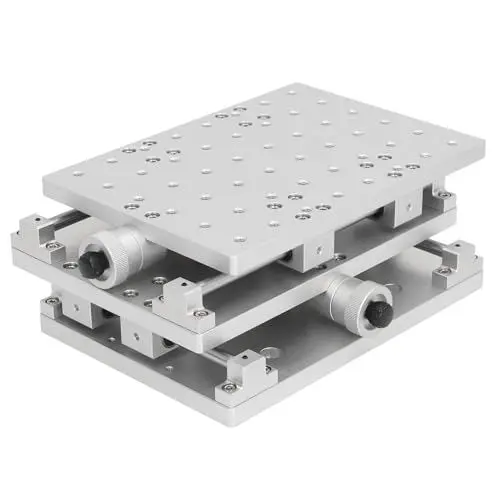 Produktbild: Bewegliche Werkbank aus Aluminiumlegierung mit 2 Achsen, Manueller XY-Achsen-Arbeitstisch für Gravur- und Markierungsmaschinen, Kompatibel mit Verschiedenen Marken