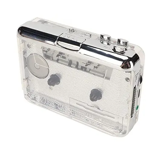 Produktbild: Bewinner Aktualisierter Kassetten zu MP3 Konverter, Tragbare USB Audio Musikkassetten zu Digital Konverter Player mit Kopfhörern, Transparenter Hülle, kein Computer Erforderlich