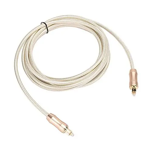 Produktbild: Bewinner Aluminiumlegierungs-Universalkabel, Glasfaserkabel mit Quadratischem Anschluss, Multifunktionales Vergoldetes Stecker-Audiokabel für Audioverstärker, Decoder (3 m / 9,8 Fuß)