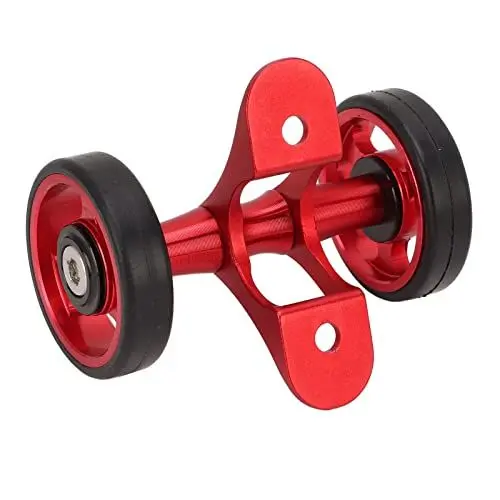 Produktbild: Bewinner Easywheel Doppel Hinterräder für Brompton Faltrad, Fahrradschutzblech Verlängerungsrollenbaugruppe, Aluminiumlegierung(Rot)