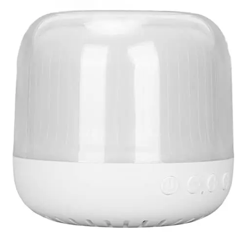 Produktbild: Bewinner LED-Atemlicht BT-Lautsprecher mit 4 Wechselnden Modi, Tragbarer Bluetooth-Lautsprecher mit 1000-mAh-Akku, Kabelloses Dual-Pairing, 60 W, Laute Lautstärke, 360 ° HD-Surround-Sound für(Weiß)