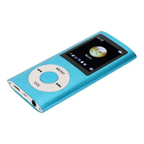 Produktbild: Bewinner MP3-Player/MP4-Player, Musikplayer Unterstützt Bis zu 64 GB TF-Karte, Digitaler 1,8-Zoll-LCD-Bildschirm, Tragbarer HiFi-Musikplayer mit Verlustfreiem Sound und Lautsprecher(Blau)