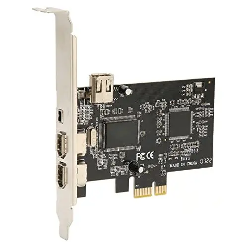 Produktbild: Bewinner PCIe Firewire Karte für 10, PCI E Firewire Controller Karte 4 Ports mit Low Profile Halterung und Kabel für Desktop PC und DV Verbindung
