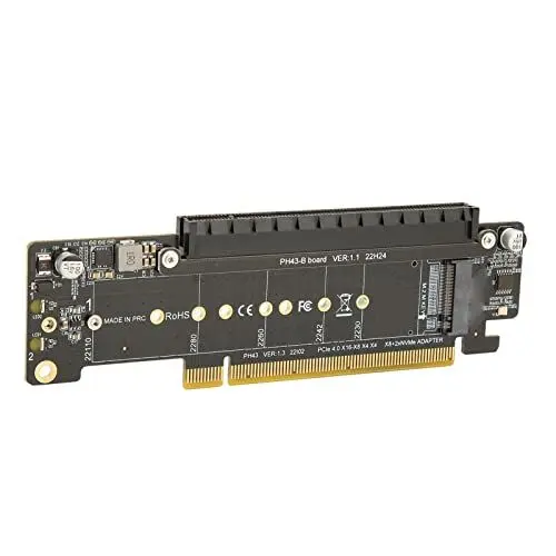 Produktbild: Bewinner PCIe X16-Erweiterungskarte, M.2 NVMe-Controller-Erweiterungskarte, PCIe X16 auf X8 X4 X4 Split-Erweiterungskarte, Unterstützt PCIE4.0 Abwärtskompatibel mit 3.0