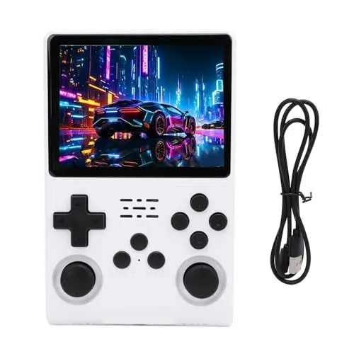 Produktbild: Bewinner R40S Handheld-Spielekonsole, 30.000 Vorinstallierte Spiele, 3,5-Zoll-IPS-Bildschirm mit 640 X 480 Pixeln, Retro-Videospielkonsole mit Integriertem 45-Emulator, 256 GB (White)