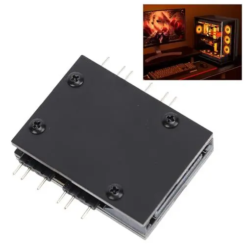 Produktbild: RGB-Lüfter-Hub-Controller, Synchronisierung von Lichteffekten für PC, Schnittstellenkabel-Verlängerungs-Hub, 5-V-ARGB-Gerätesynchronisierung, Unabhängige Steuerung,
