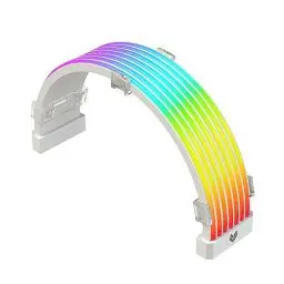 Produktbild: Bewinner Ummanteltes Netzteilkabel, ARGB-GPU-Stromversorgungskabel, Anpassbares 24-Pin-ATX-RGB-Kabelverlängerungskit, Synchronisiertes 5-V-3-Pin-Netzteilkabel für RGB-Software