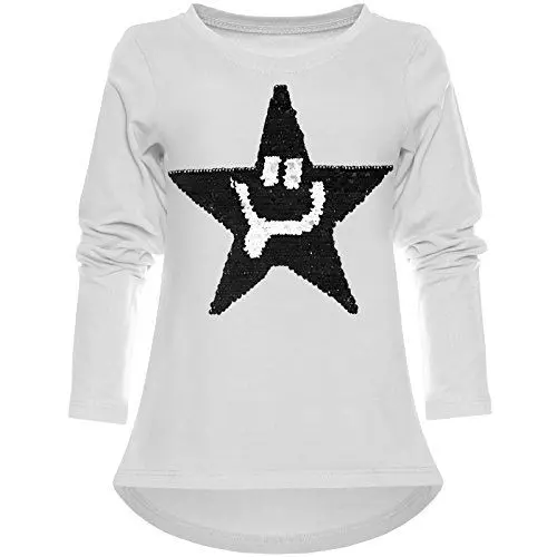 Produktbild: BEZLIT Kinder Mädchen Pullover Wende Pailletten Sweatshirt Rundhals Langarm 21897 Weiß 116 cm