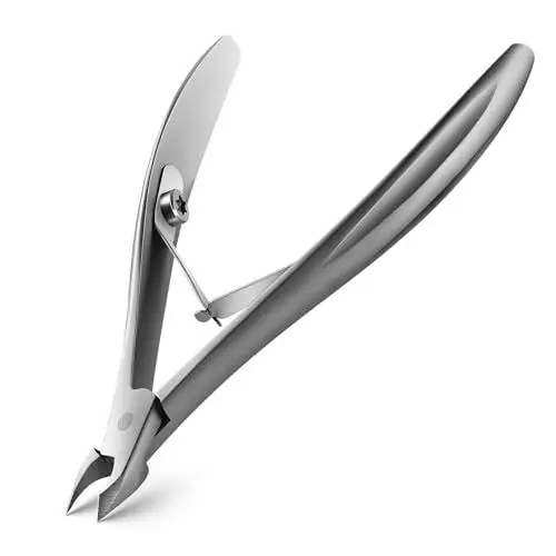 Produktbild: BEZOX Präzisions Nagelhautzange (4 mm) – Professioneller Nagelhautschneider mit halber Backe, Nagelhautschneider aus Edelstahl für Maniküre und Pediküre, Nagelhautentferner in Salonqualität (Silber)