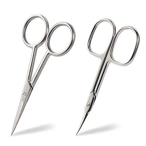 Produktbild: BEZOX Profi Hautschere set, Multifunktion 2 Stück Schere mit fein gebogener Schnittfläche for Haare, Papier, Handarbeit etc.