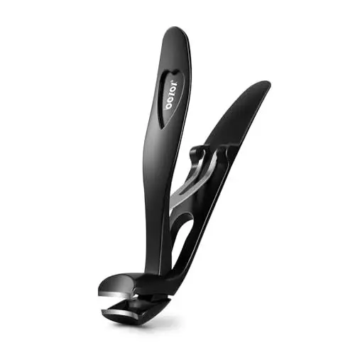Produktbild: BEZOX Winkelkopf-Nagelknipser für dicke Nägel- Ergonomischer Zehennagelknipser für dicke Nägel, Premium-Stahl-Nagelknipser mit Fangvorrichtung für Männer und Frauen