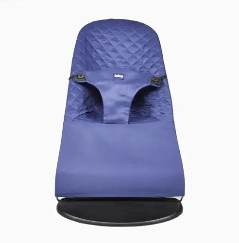 Produktbild: Bezug auf Babywippe. Bezug Belltop kompatibel mit BabyBjörn Wippe: Balance, Soft und Bliss. Babysitz Ergonomisch Babywippe. Hypoallergenic Steppuhn. (Blau)
