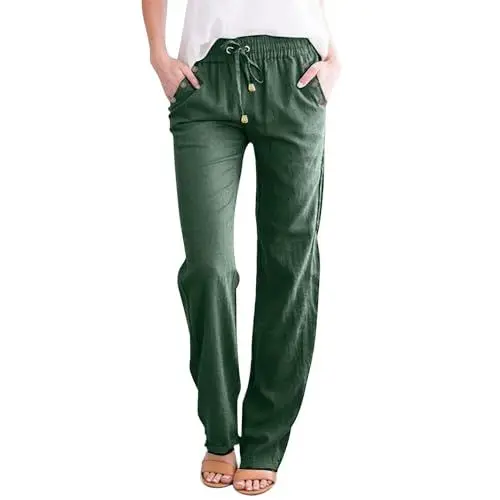 Produktbild: BFTHWY Flared Jeans für Damen Leggings Damen 3/4 Yogahose Leggings mit Schlag Damen Arbeitshose Damen Schwarz Leggins Blau Damen Strandhose Yoga Hose Damen Track Pants Outdoor Hose Grün 3XL