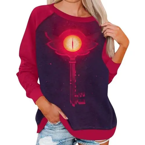 Produktbild: BFTHWY Hotel Hazbin Lucifer Hazbin Hotel Lucifer Hazbin Hotel Shirt for Kids Hazbin Hotel Cosplay Husk Damen Sweater Hoodie Mädchen Hazbin Hotel Plushie Angel Dust Hazbin Hotel Lila XL