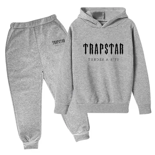 Produktbild: BFTHWY Mädchen Jogginganzug 152 Jogginganzug Mädchen 152 Grau Bvb Jogginganzug Kinder 134 Nofs Tracksuite Cortez Anzug Herren Trainingsanzug Buchstaben Trap Star Trapstet Jacke Trapstar Trapstar
