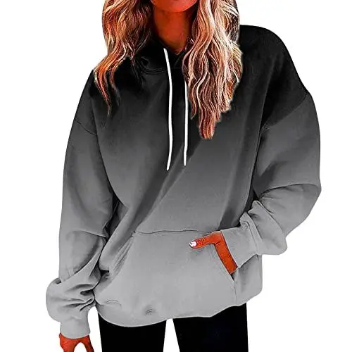 Produktbild: BFTHWY Sexy Pullover Damen Damen Sweatshirt Sweat Suit Sport Hoody Basic Shirt Long Sweater for Women Pullover Baumwolle Damen Flanelljacke Kariert Damen Kapuzenpullover Damen Modern Rot Sweatshirt