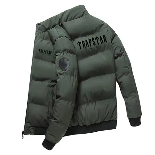 Produktbild: BFTHWY Trapstar Leichte Steppjacke Übergangsjacke Damen Herbst Winterjacke Herbst Kleidung Damen Daunenjacke Herren Winter Mantel Damen Winter Mantel Damen Trapstar Puffer Jacket Herbstjacke Grün 2Xl