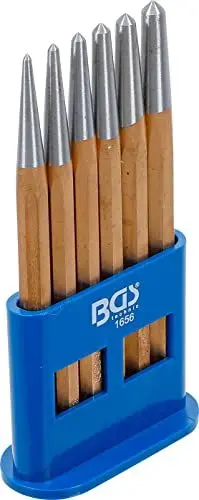 Produktbild: BGS 1656 | Körner-Satz | 6-tlg. | Ø 3 - 4 - 5 - 6 - 7 - 8 mm | CV-Stahl | Splintentreiber | Durchtreiber