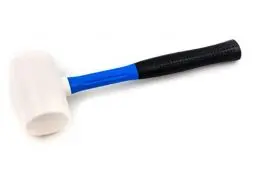 Produktbild: BGS 1965 | Gummihammer | Fiberglasstiel | weißer Kopf | Ø 48 mm | 250 g