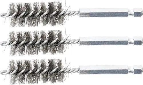 Produktbild: BGS 3078-17-S | Stahlbürste | 3-tlg. | 17 mm | Antrieb Außensechskant 6,3 mm (1/4