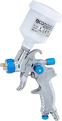 Produktbild: BGS 3315 | Mini-Druckluft-Farbsprühpistole | 120 cm³ | Aluminium-Gehäuse | verchromte Oberfläche | rostfreier Sprühkopf