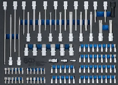 Produktbild: BGS 4017 | Werkstattwageneinlage 3/3: Bits und Bit-Einsätze | 104-tlg. | Steckschlüssel Stecknuss | CV-Stahl