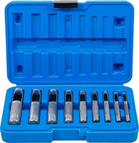 Produktbild: BGS 565 | Locheisen-Satz | 9-tlg. | 3 - 12 mm | inkl. Kunststoff-Koffer | Stanzeisen-Set