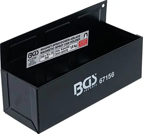 Produktbild: BGS 67156 | Magnet-Spraydosen-Ablage | 210 x 75 x 70 mm | 6 starke Magnete, Haltekraft ca. 1,8 kg