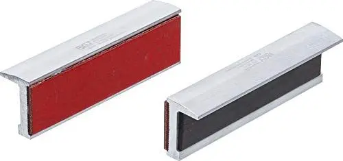 Produktbild: BGS 6798 | Schraubstock-Schutzbacken | Aluminium | Breite 100 mm | 2-tlg. | mit Magnet | Alu | Schonbacken