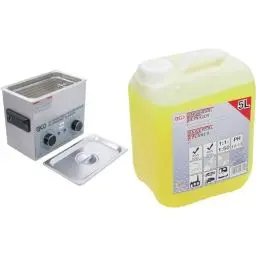 Produktbild: BGS 6879 | Ultraschall-Teilereiniger | 3,2 l | Profi-Ultraschall-Reinigungsgerät mit Heizung & 9380 | Universal-Reiniger | 5 l | Reinigungsmittel für Hochdruckreiniger und Ultraschallreiniger