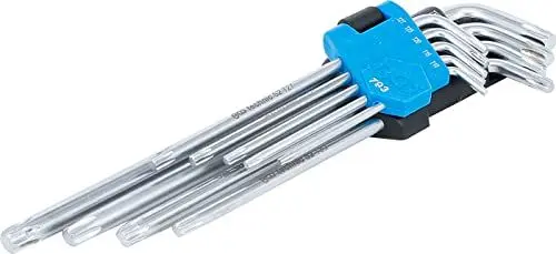 Produktbild: BGS 793 | Winkelschlüssel-Satz | 9-tlg. | extra lang | T-Profil (für Torx) T10 - T50 | inkl. Klapphalter