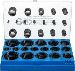 Produktbild: BGS 8045 | O-Ring-Sortiment | 419-tlg. | Ø 3 - 50 mm | säure-, benzin-, hitze und ölbeständig | aus NBR gefertigt | im Koffer