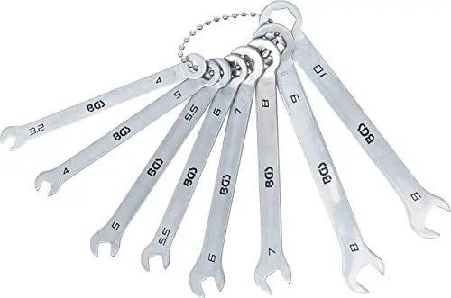 Produktbild: BGS 8646 | Maul-Ringschlüssel-Satz | 8-tlg. | Mini-Ausführung | SW 4 - 10 mm | Gabelringschlüssel
