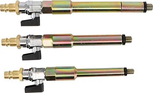 Produktbild: BGS 9519 | Druckluftadapter-Satz für Glühkerzenbohrungen | M8 x 1,0 - M10 x 1,0 - M10 x 1,25 mm | 3-tlg.