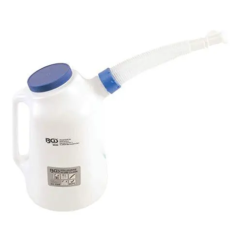 Produktbild: BGS 9569 | Füllkanne mit flexiblem Ausgussstutzen und Deckel | 6 l | Messbecher / Einfüll-Kanne für Öl etc.