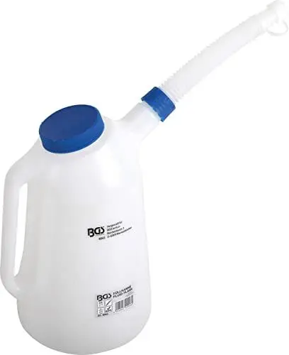 Produktbild: BGS 9943 | Füllkanne mit flexiblem Ausgussstutzen und Deckel | 3 l | Messbecher / Einfüll-Kanne für Öl etc.