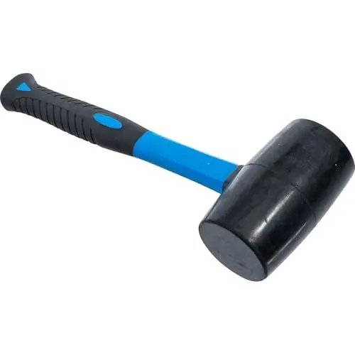 Produktbild: BGS Gummihammer - Fiberglasstiel - schwarzer Kopf - Ø 70 mm - 750 g