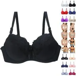 Produktbild: BH Zum Abnehmen Sale Damen-BHS Spitze Spleißen Stickerei Dünn Plus Größe BH, BH Rückenfrei, Baumwoll-Dreieck-BH Für Frauen Gerippter Kreuzrücken Spaghetti-Träger-BH Mit Ungepo Bustier Mädchen Sale