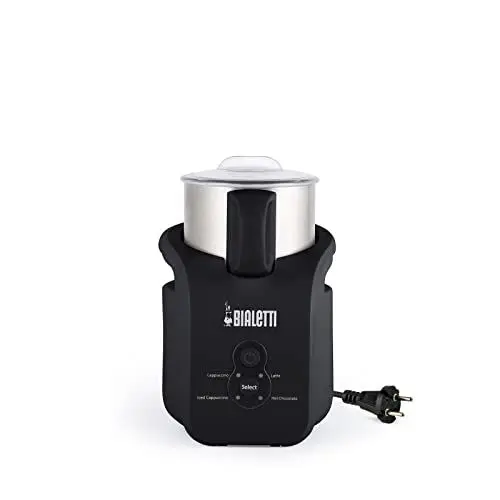 Produktbild: Bialetti 4436 Milchaufschäumer-4436 Milchaufschäumer, 18/8 Edelstahl, Schwarz