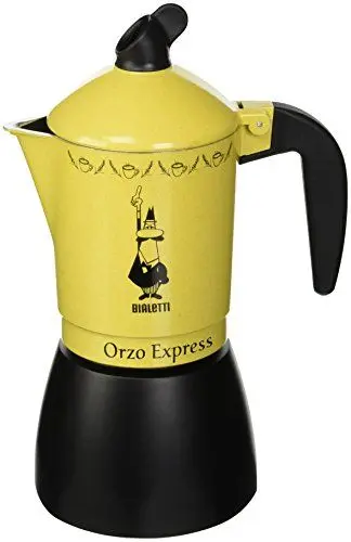 Produktbild: Bialetti 5334 Moka Orzo Express Caffettiera con Orziera, Alluminio, Giallo, 4 Tazze, Yellow